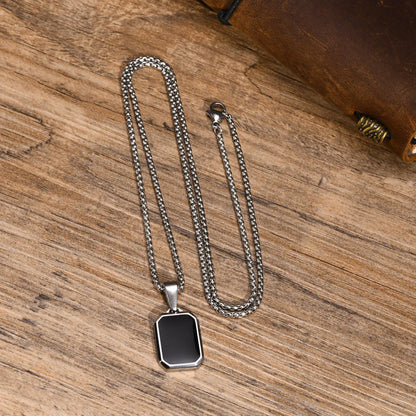 Colar de Esmalte Preto