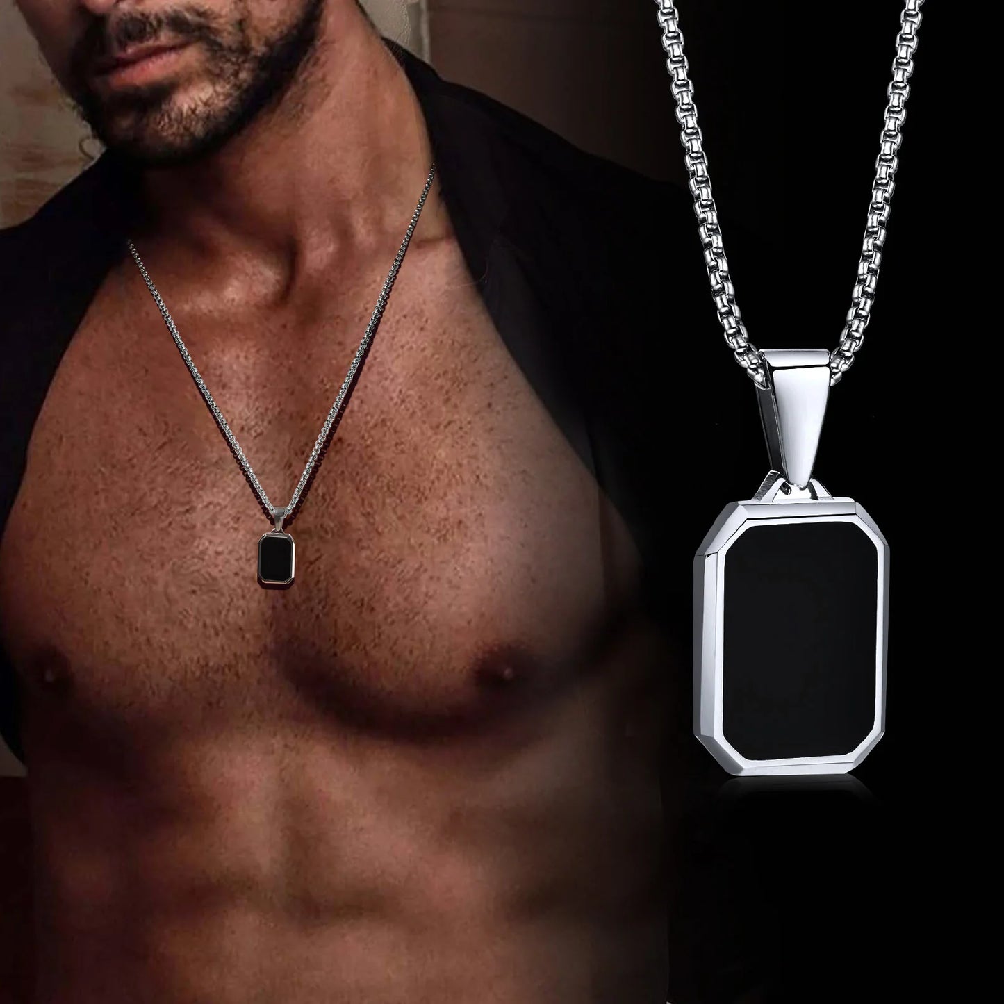 Colar de Esmalte Preto