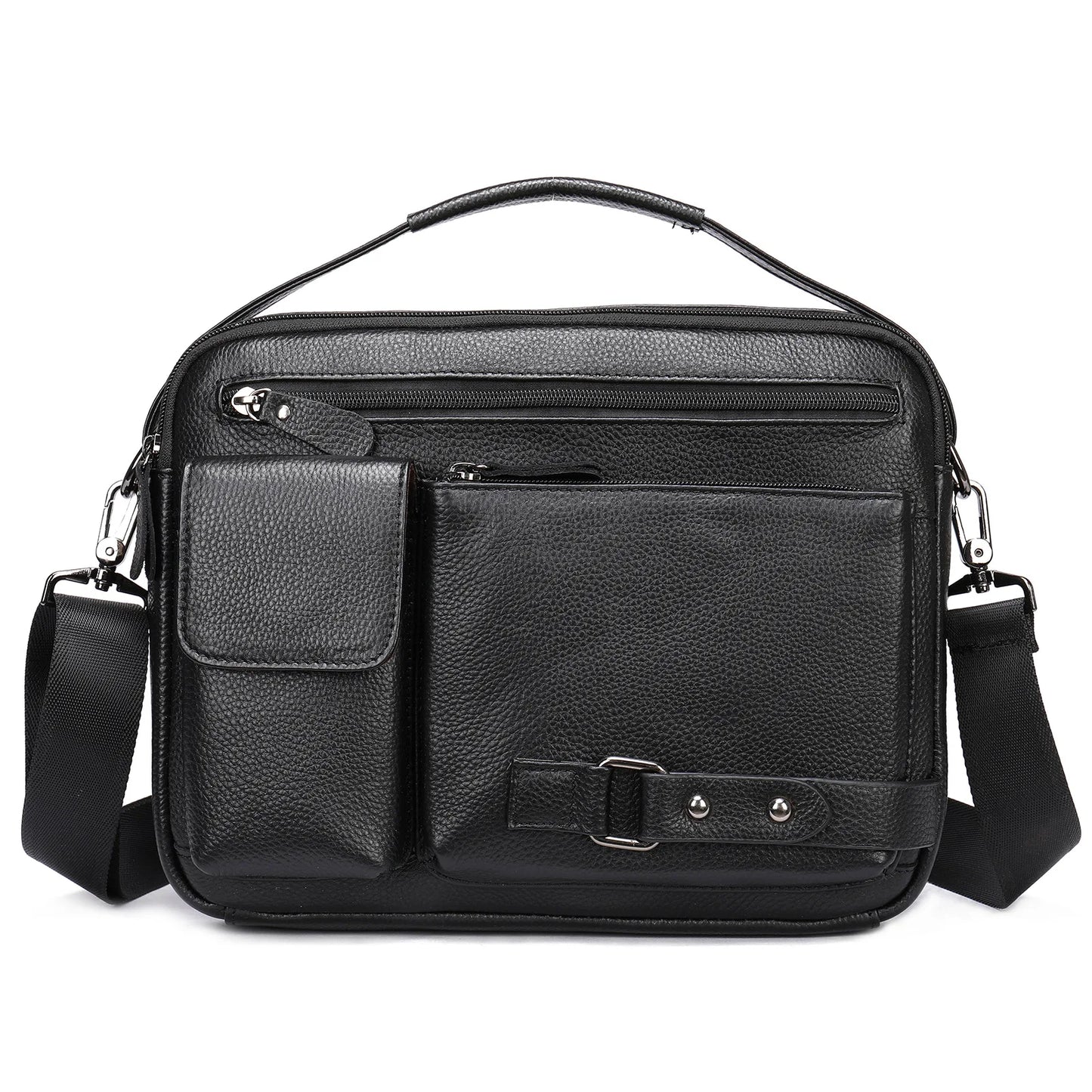 WESTAL Men's Shoulder Bag Crossbody Pack Genuine Leather Porte Document Office For Male Side Bags Briefcase Laptop 7.9 Inch